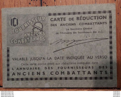 CARTE DE REDUCTION DES ANCIENS COMBATTANTS SOLDAT CAMUT LE HAVRE  CARTE FORMAT 10.50 X 7.50 CM - 1914-18