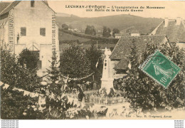 LUCENAY L'EVEQUE INAUGURATION DU MONUMENT AUX MORTS DE LA GRANDE GUERRE - Autres & Non Classés