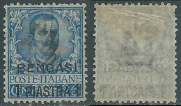 1901 LEVANTE USATO BENGASI 1 PI SU 25 CENT - RF14-9 - Europese En Aziatische Kantoren