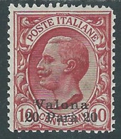 1909-11 LEVANTE VALONA 20 PA SU 10 CENT MH * - RF11-3 - European And Asian Offices