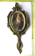 Lade 24 - Miroir à Main En Bronze Ou En Cuivre - Bronzen Of Koperen Handspiegel - 419 Gram - Spiegels