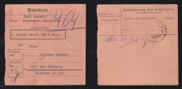 Deutsches Reich 1944 AFS 140Pf Meter Freistempler Wert Paketkarte EBERSWALDE X BAD NAUHEIM Ardelt Werke - Covers & Documents