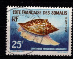 - COTE DES SOMALIES - 1962 - YT N°313 - Oblitéré - Coquillage - Used Stamps