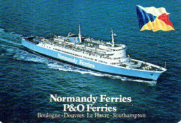 Horaires De Départ 1980 Normandy Ferries P&O Ferries Boulogne - Douvres - Le Havre - Southampton - Europa