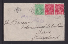 1916 - Brief Ab MUTORA In Die Schweiz - Zensur - Briefe U. Dokumente
