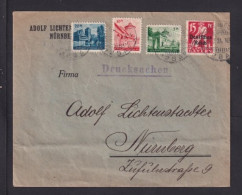 1921 - 3 Vignetten Phil.-Tag Nürnberg Und 15 Pf. Freimarke Auf Brief Ab Nürnberg - Briefmarkenausstellungen