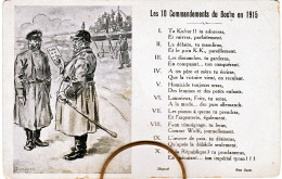 SATIRIQUE MILITARIA  Les 10 Commandements Du Boche En 1915 - Autres & Non Classés