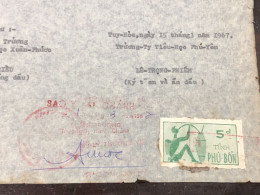 Viet Nam  PAPER Have Wedge Phu Bon 5dong Before 1967 QUALITY:GOOD 1-PCS Very Rare - Colecciones