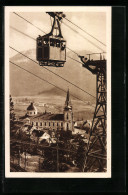 AK Mariazell, Teilansicht Mit Seilschwebebahn Bürgeralpe, Kirche Und Sauwand  - Funicular Railway