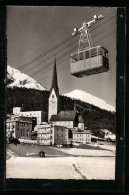 AK Davos, Bräma-Büel-Bahn Mit St. Johann-Kirche Und Rathaus  - Funiculares