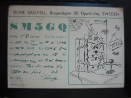 Carte QSL Radio Amateur SUEDE Sweden SM5GQ Année 1948 - Amateurfunk