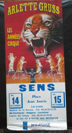 Affiche Cirque Circus Cirkus Zirkus Arlette Gruss Tigres - Autres & Non Classés