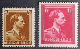 Belgie 1936 Koning Leopold Obp-427/28 MNH-Postfris - 1936-1957 Collo Aperto