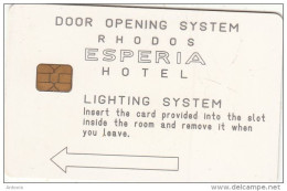 GREECE(chip) - Rhodos Esperia(reverse Blanc), Hotel Keycard, Used - Chiavi Elettroniche Di Alberghi