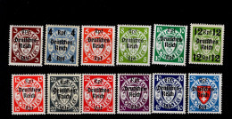 Deutsches Reich 716 -727 Danzig Mit Aufdruck MNH Postfrisch Neuf ** - Unused Stamps