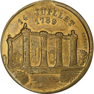 France, Médaille, Souvenir De La Fête Nationale Du 14 Juillet, 1880, Laiton - Otros & Sin Clasificación