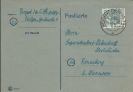 ALLEMAGNE CARTE 12p POUR HANNOVRE DE 1948 LETTRE COVER - Briefe U. Dokumente