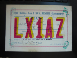 Carte QSL Radio Amateur QRA M.J. Finck LUXEMBOURG LX1AZ Année 1947 - Amateurfunk