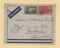 Guinee Francaise - Kankan - 1938 - Par Avion Destination France - Cartas & Documentos