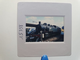 Photo Diapo Diapositive Slide Originale TRAINS Wagon Locomotive Vapeur SNCF 141 TB 424 Le 12/09/1998 VOIR ZOOM - Diapositivas