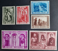 Belgie 1939 Derde Orval Serie Obp-513/518 MH-Scharnier - Unused Stamps
