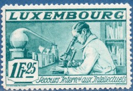 Luxemburg 1935 1 Fr 25 Chemist, International Aid Emigrated Scientists 1 Value MH Microscope, Retort - Autres & Non Classés