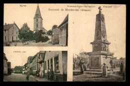 67 - MORSBRONN - EGLISE - MONUMENT DES CUIRASSIERS FRANCAIS - GRANDE RUE - CARTE 3 VUES - Autres & Non Classés