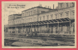 Libau = Liepāja - Lettland Latvijas Lettonie Baltikum : Bahnhof -  Krieg 1914-18 / Stempel Feldpoststation Nr 168. - Letland
