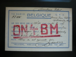 Carte QSL Radio Amateur BELGIQUE ON4BM  Année 1937 Réseau Belge - Radio-amateur