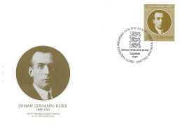 Estonia Eesti Estland 2010   Johann Kukk (1885-1942), Head Of State 1922-1923 Mi 661   FDC - Estonie