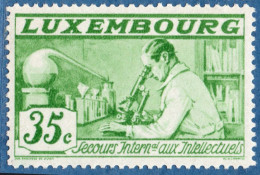 Luxemburg 1935 35 C Chemist, International Aid Emigrated Scientists 1 Value MH Microscope, Retort - Autres & Non Classés