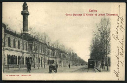 Torino - Corso Massimo D'Azeglio Ed Istituti Universitari - Viaggiata 1904 - Rif. 00689 - Sonstige & Ohne Zuordnung
