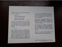 Julia Roodhooft ° Wommelgem 1903 + 's-Gravenwezel 1990 X Denis Van Ouytsel - Overlijden