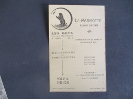 LES GETS CARTE PUBLICITAIRE LA MARMOTTE SALON THE - Les Gets