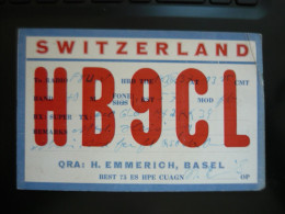 Carte QSL Radio Amateur SUISSE Switzerland HB9CL à BASEL Bale   Année 1937 Réseau CH - Amateurfunk
