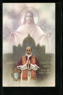 AK Papst Pius XII., Petersdom, Segnender Jesus, Annus Sanctus 1950  - Papes