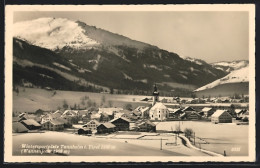 AK Tannheim I. Tirol, Ortsansicht Im Winter, Mit Wannenjoch  - Autres & Non Classés
