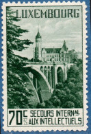 Luxemburg 1935 70 Cnew Bridge & Savings Bank, International Aid Emigrated Scientists 1 Value MH - Neufs