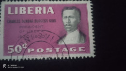 LİBERİA-           50      CENT               USED - Liberia