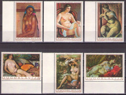Yugoslavia 1969 - Art, Reproduction Nudes - Mi 1352-1357 - MNH**VF - Ungebraucht