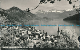 R009051 Weggis. Vierwaldstattersee Und Die Alpen. Basan. 1954 - Monde