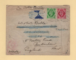 Grande Bretagne - Lettre Adressee Au HMS Euphrates Puis Reexpediee - Cartas & Documentos