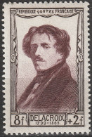FRANCE  892 * MH Célébrité Peintre Eugène DELACROIX 1951 - Unused Stamps