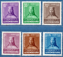 Luxemburg 1935 Charles I, Caritas 6 Values MNH - Unused Stamps