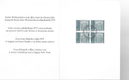 Postzegels > Europa > Zwitserland > 1980-1989 >kaart Met Blokje Van 4 Postzegels (17668) - Brieven En Documenten