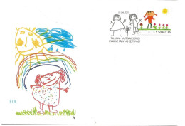 Estonia Eesti Estland 2010 World Children's Day. Children's Drawing By Helina Madar (6 Years) Mi 667  FDC - Estonia