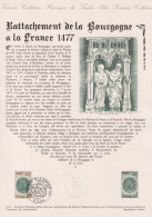 1977 FRANCE Document De La Poste Rattachement De La Bourgogne A La France  N° 1944 - Postdokumente