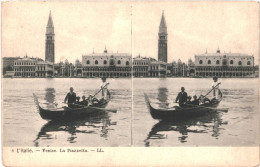CPA Carte Postale Stéréoscopique Vierge Italie  Venise La Piazzetta  VM80956 - Venezia (Venedig)