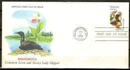 USA 1982 Estados Unidos / Official First Day Of Issue Birds Flowers Minnesota FDC Aves Flores Blumen Vögel / Lc23  75-24 - Other & Unclassified