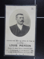 Louis Pierson épx Haverland Froidchapelle 1887 1921  /32/ - Devotion Images